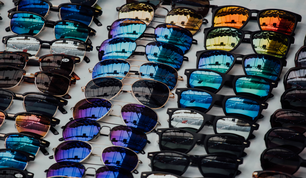 Cheap sunglasses can't protect us against the sun because they are made of low quality plastic.