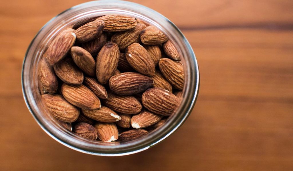 The almonds can reduce the risk of cardiovascular disease by preventing the absorption of harmful LDL in your blood.