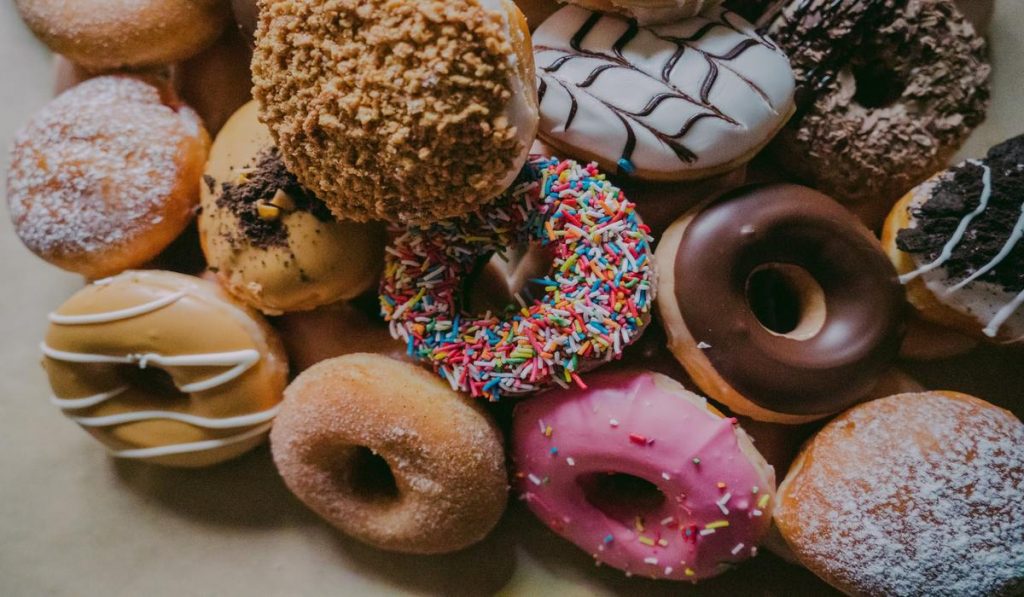 Doughnuts contain high amount of sugar which may lead to insulin resistance.
